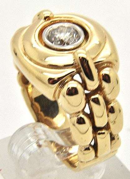 Gents 14kt Gold Diamond Ring, New