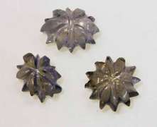 Hand-carved Iolite Cabochons - Lot of 3
