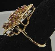 LADIES 14 KT YELLOW GOLD FILIGREE STYLE RING.