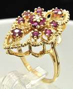 LADIES 14 KT YELLOW GOLD FILIGREE STYLE RING.