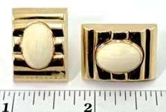 Rare Bone Earrings, 14k