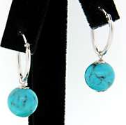 Blue Stone Dangle Earrings