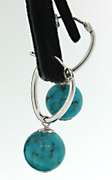 Blue Stone Dangle Earrings