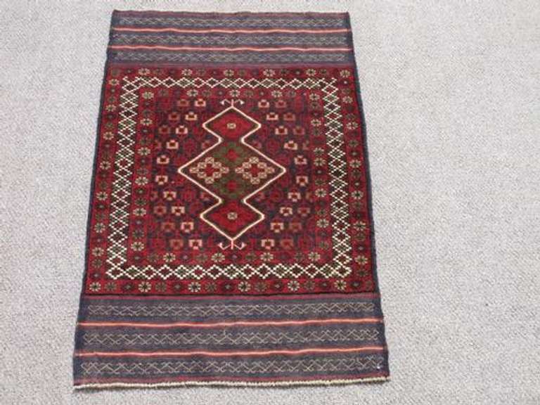 Collectible Wool on Wool Afghan Balooch 4.10x2.9