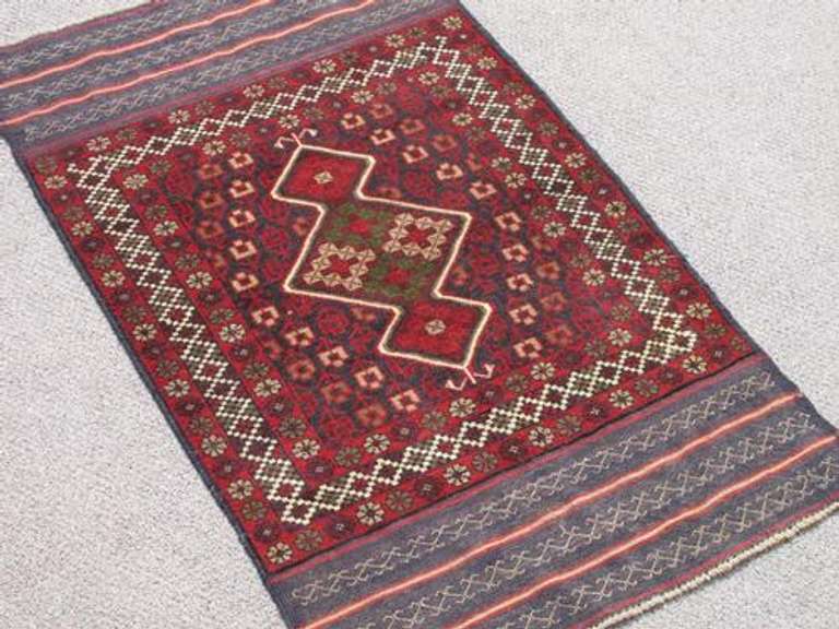Collectible Wool on Wool Afghan Balooch 4.10x2.9