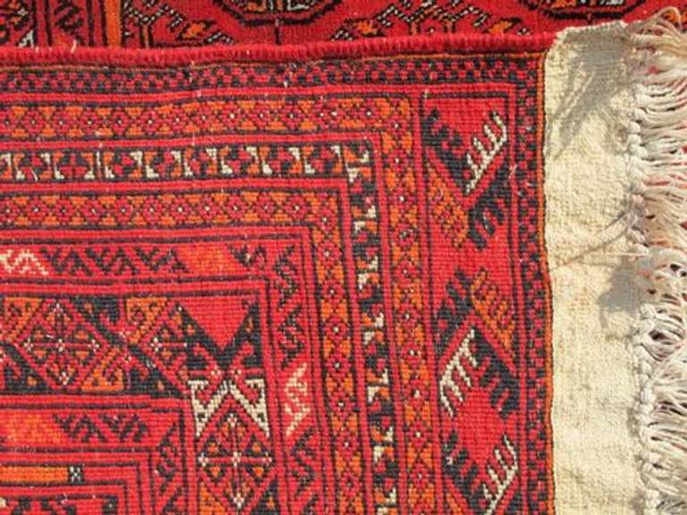 Intricate Knotted Semi Antique Turkman Tribal 11.5x8.6