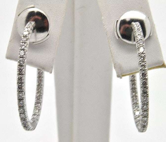 18kt Gold Tiffany & Co Diamond Inside Out Earrings