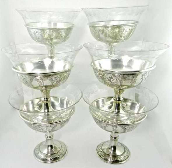 Set of 12 Sterling Fruit Cups