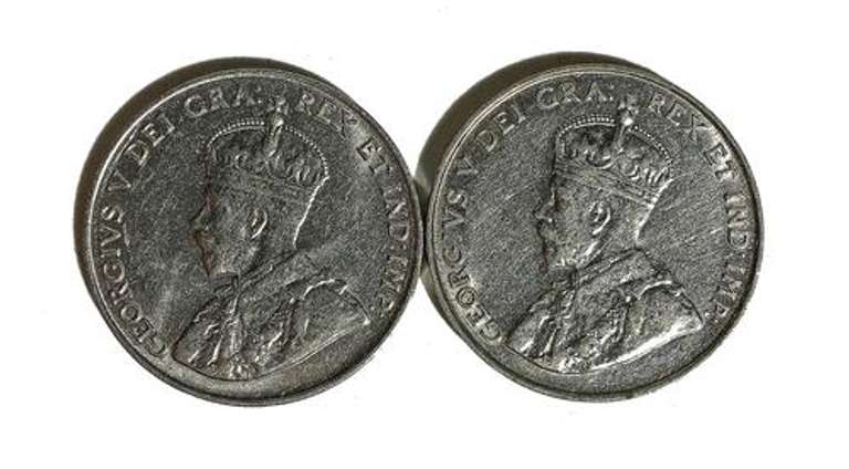 2  Key 1922 Canada Nickels
