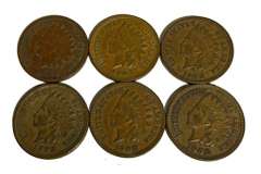 6 Choice Indian Head Cents 1906 1907 & 4 1908
