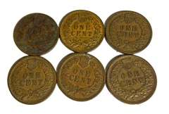 6 Choice Indian Head Cents 1906 1907 & 4 1908