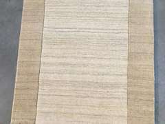 Solid Two Tone Design Hand Made & Carved Wool 9 Ft Runner