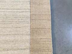 Solid Two Tone Design Hand Made & Carved Wool 9 Ft Runner