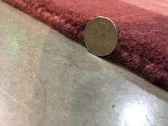 Solid Two Tone Design Hand Made & Carved Wool 9 Ft Runner