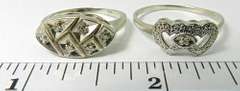 Nice Pair of Vintage White Gold Rings