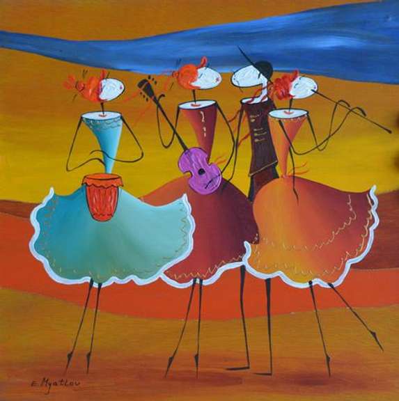Stunning Esther Myatlov Oil On Wood