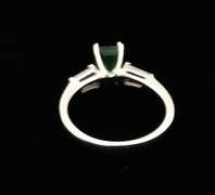 Elegant Ladies Emerald & Diamond Ring, 18k