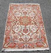 Fine Floral Silk Highlighted Persian Tabriz 3.4x5.5