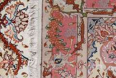Fine Floral Silk Highlighted Persian Tabriz 3.4x5.5