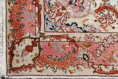 Fine Floral Silk Highlighted Persian Tabriz 3.4x5.5