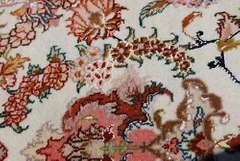Fine Floral Silk Highlighted Persian Tabriz 3.4x5.5