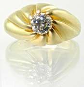 Classic Style Man's 14K Diamond Ring