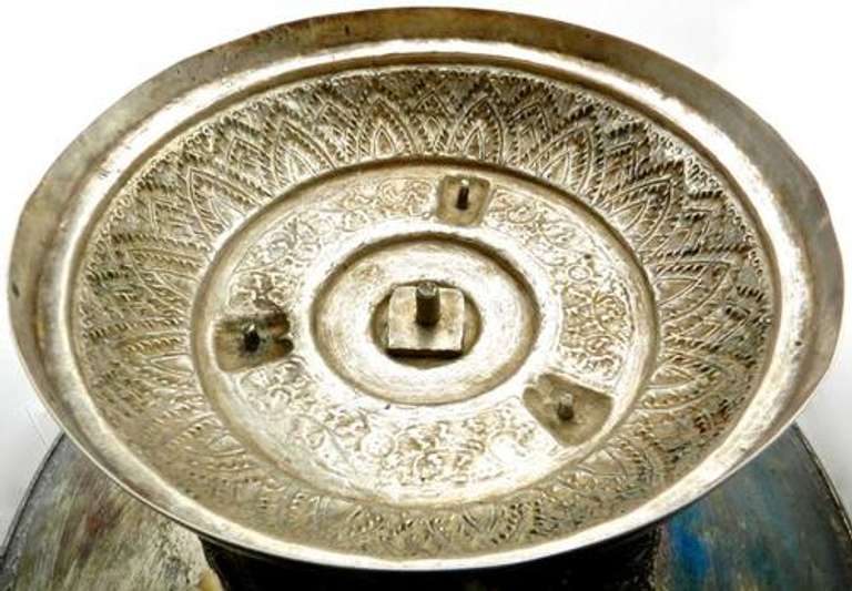 Vintage Detailed Ethnic Silver Fruit Bowl