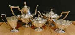 Extremely Rare Semi Antique Gorham 5 Piece Tea Service