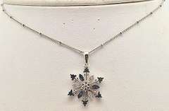 Snowflake pendant in 14k white gold