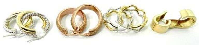 Diverse Group of 4 Pairs 14k Earrings