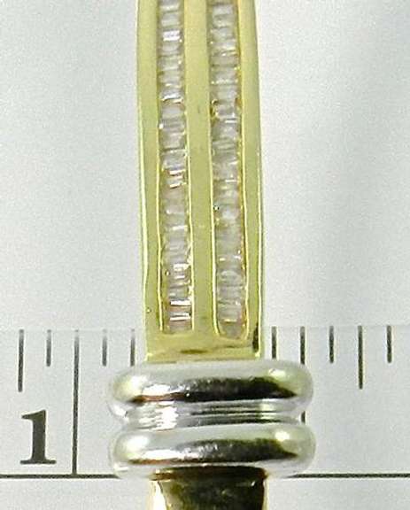 14K Baguette Diamond Bangle