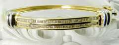 14K Baguette Diamond Bangle