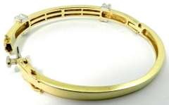 14K Baguette Diamond Bangle