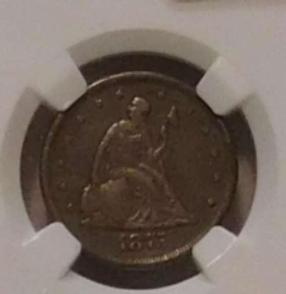 1875-S Twenty Cent Piece, NGC AU details, rim damage