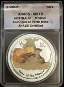 2008-P ANACS MS 70 DCAM Australia Mouse Colorized