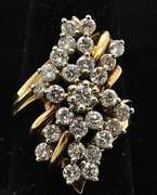 Brilliant 14kt Gold Diamond Cocktail Ring