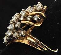 Brilliant 14kt Gold Diamond Cocktail Ring