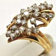 Brilliant 14kt Gold Diamond Cocktail Ring