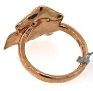 Rose Gold Tone Designer Silver Cocktail Ring