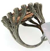 Sterling Silver Cocktail Ring, Circular Shaped Design