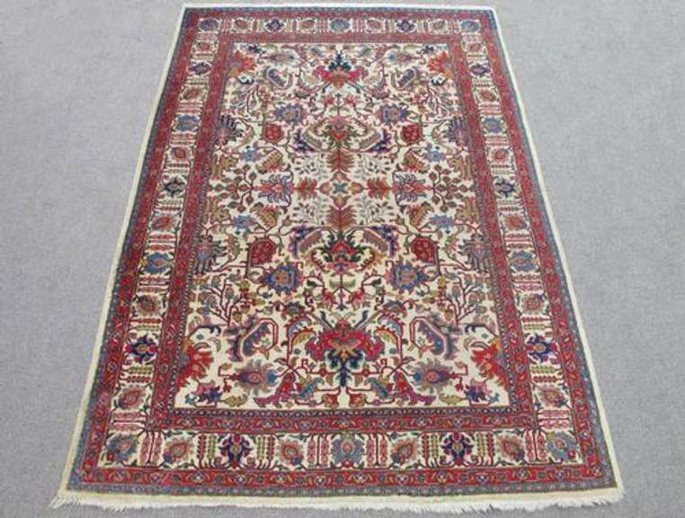Spectacular Semi Antique Allover Persian Sarouk 7.6x11