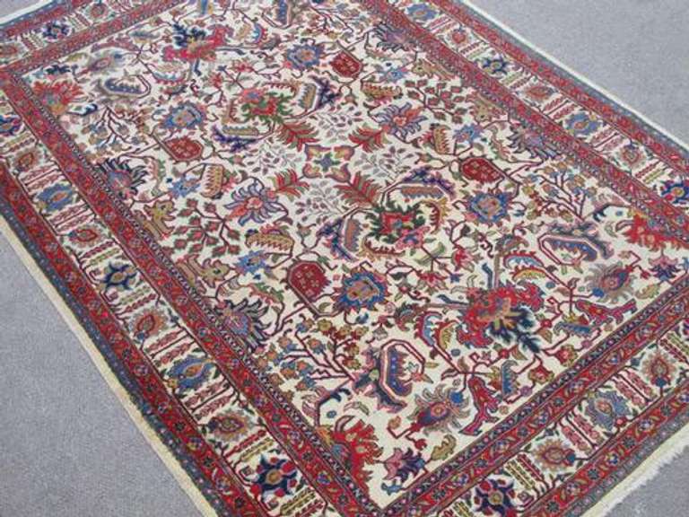 Spectacular Semi Antique Allover Persian Sarouk 7.6x11