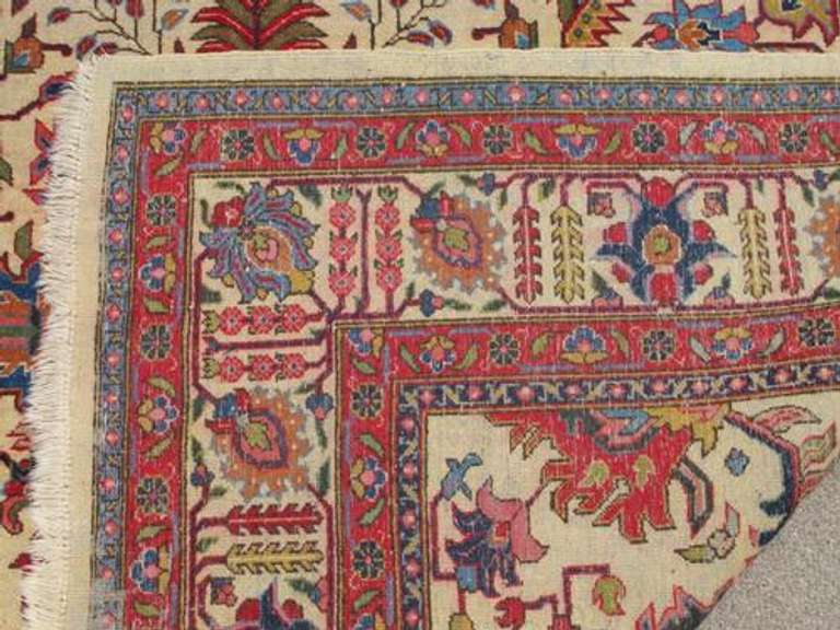 Spectacular Semi Antique Allover Persian Sarouk 7.6x11
