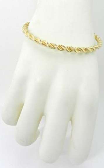 Classic Slip-on Rigid 14K Rope Bangle