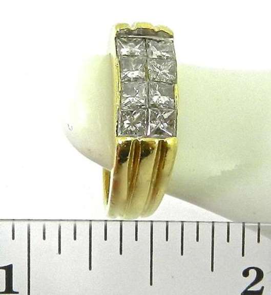 Flashy 1 CTW Princess Cut Ring, 18K