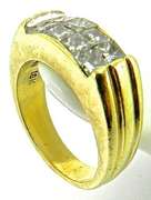 Flashy 1 CTW Princess Cut Ring, 18K