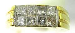 Flashy 1 CTW Princess Cut Ring, 18K