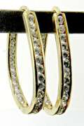 Popular Inside Out 14k CZ Hoops