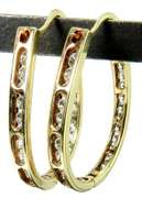 Popular Inside Out 14k CZ Hoops