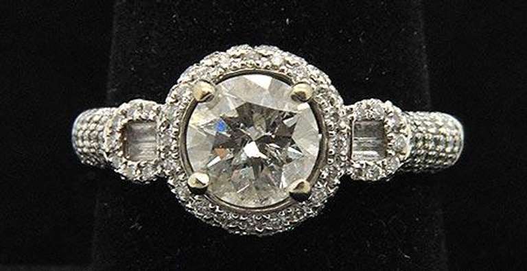 14kt Gold 1.5 CTW Diamond Halo Ring